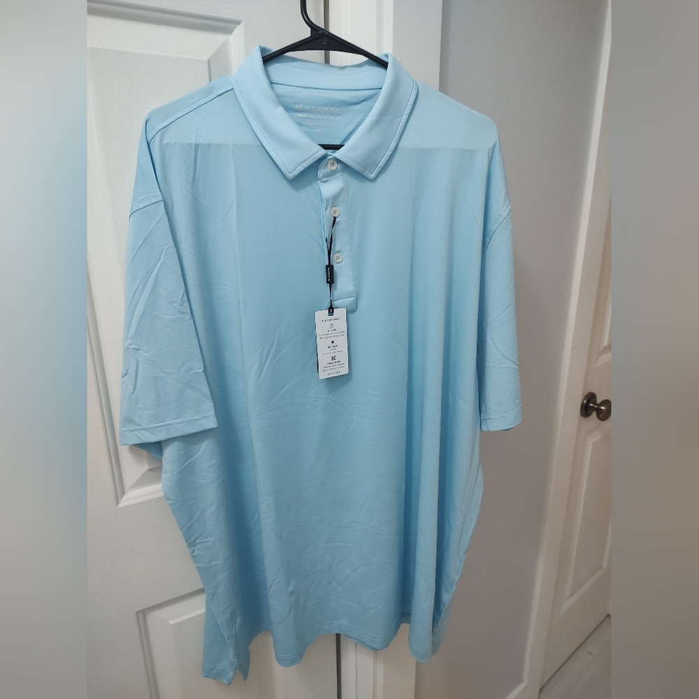 Men's Mael Reg Golf Shirt New with Tags (3XL) Light Blue